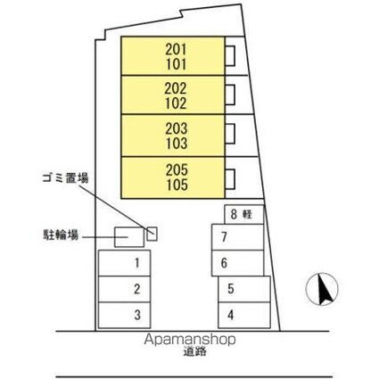 エントピア[1LDK/41.24m2]の配置図