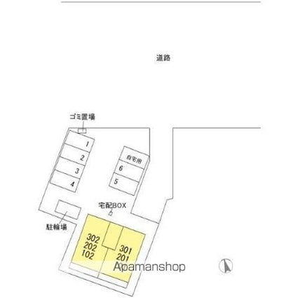 ＤーＲＯＯＭ松島[1LDK/44.35m2]の配置図