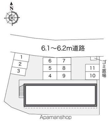 レオパレスピエーサ泉中央[1K/23.18m2]の配置図