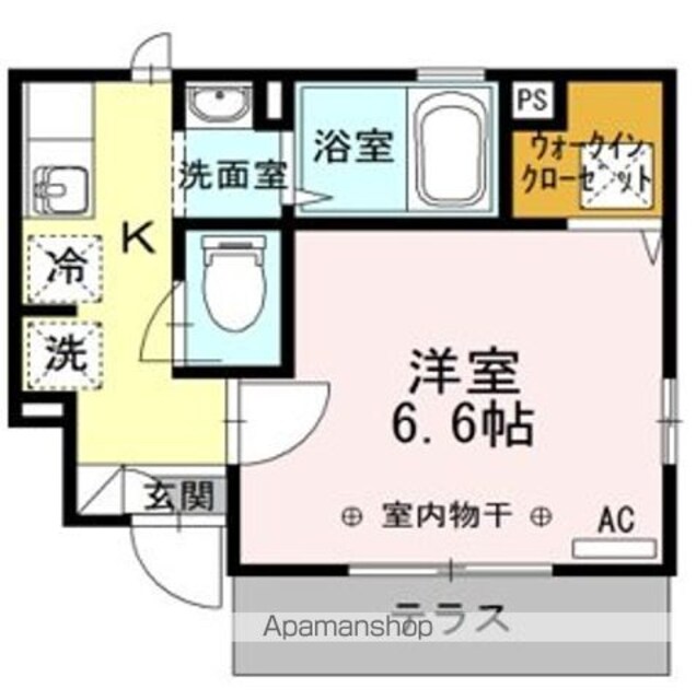 プリマヴェーラ[1K/24.06m2]の間取図