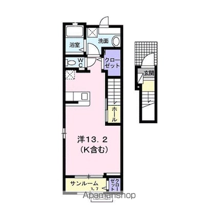 ベルフローラⅡ[1R/40.94m2]の間取図