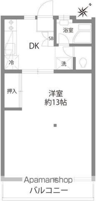 弐拾参番館[1DK/36.15m2]の間取図