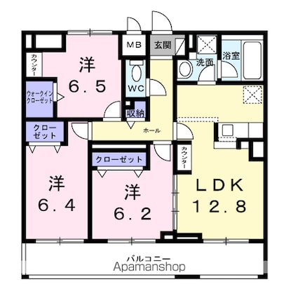 アーブルブリエ[3LDK/73.3m2]の間取図