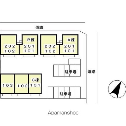 ウールクロッシェＢ[2LDK/55.44m2]の配置図