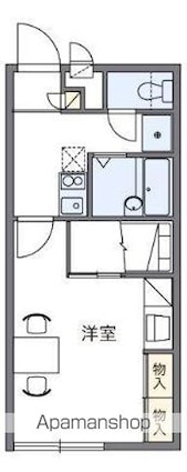レオパレスウェストヴィラージュ[1K/23.18m2]の間取図