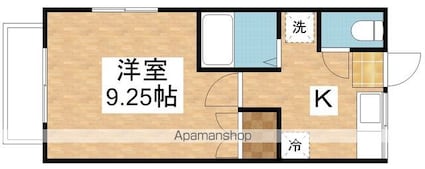 サンセリテ[1K/28m2]の間取図