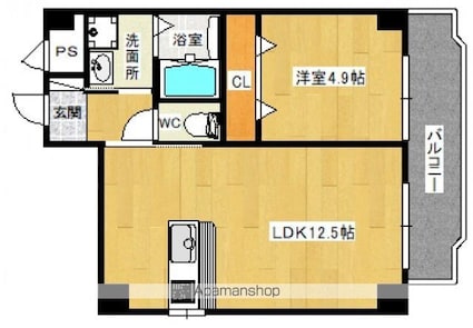 メゾン千田[1LDK/40m2]の間取図