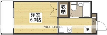 サンライズ五日市中央５丁目ビル[1K/17m2]の間取図