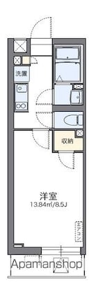 東京都中野区南台２丁目[1K/25.8m2]の間取図