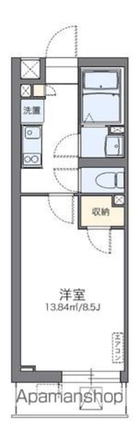 レオネクストｍｉｔｕｙｏｓｈｉ[1K/25.8m2]の間取図