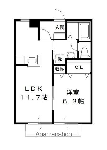 Ｎ・Ｙハイツ　Ｃの間取り