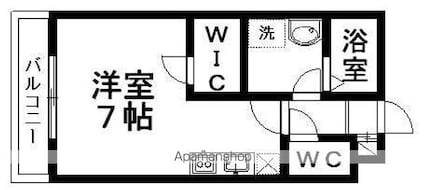 Ｊ３コート[1K/25.6m2]の間取図