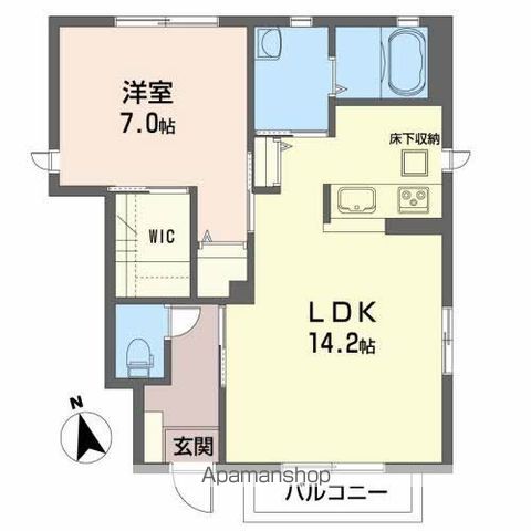 グリーン・コート 101 ｜ 福島県福島市渡利字丸滝41（賃貸アパート1LDK・1階・50.70㎡） その2