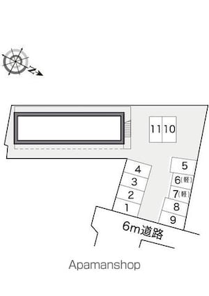 レオパレスふなとやま[1K/19.87m2]の配置図