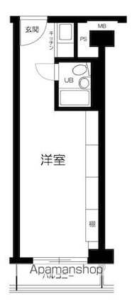 ユニハイツ池田山[1R/22.96m2]の間取図