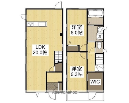 岡山県岡山市北区津島福居２丁目[2LDK/81.52m2]の間取図