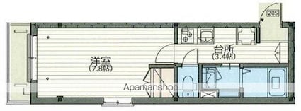 フォルトゥーナ友紀[1K/27.52m2]の間取図