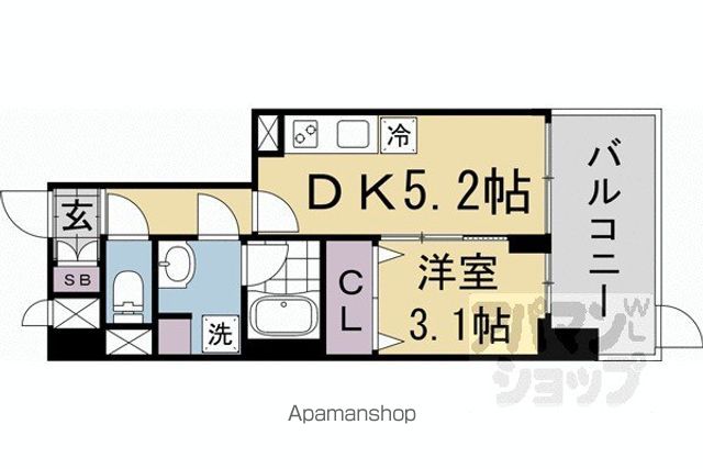 アスヴェル京都西大路SOUTHの間取り写真