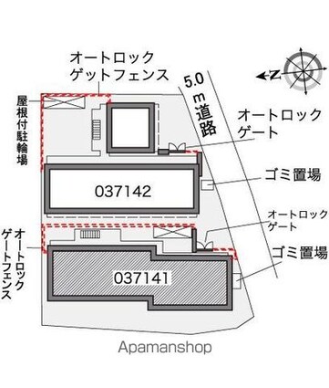レオパレスボナール　Ｓ　Ｙ[1K/20.81m2]の配置図