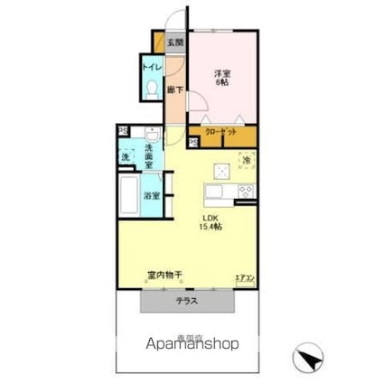 グリーンサイトおおたか[1LDK/50.38m2]の間取図