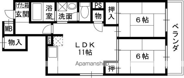 マンション辻田の間取り写真
