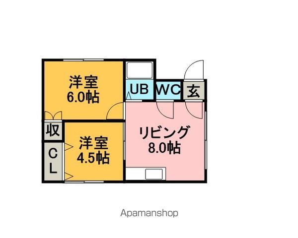 岩間ハイツ1の間取り写真