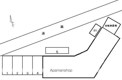香川県高松市西宝町３丁目[1R/18.69m2]の配置図