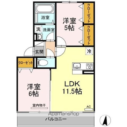 メゾンＯＴＣ[2LDK/52.27m2]の間取図