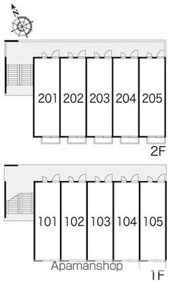 レオパレス永代町ヤシロ[1K/22.35m2]の配置図