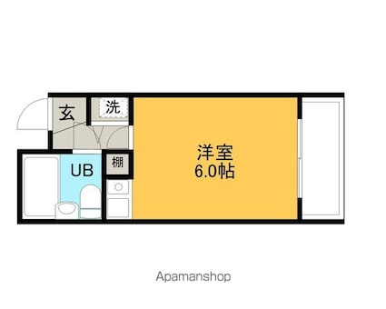 ベルトピア和泉大宮[1R/16.82m2]の間取図