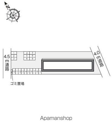 レオパレスファースト[1K/26.08m2]の配置図