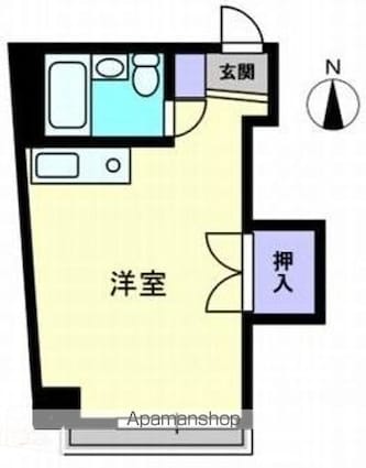 カワニシマンション[1K/18.09m2]の間取図