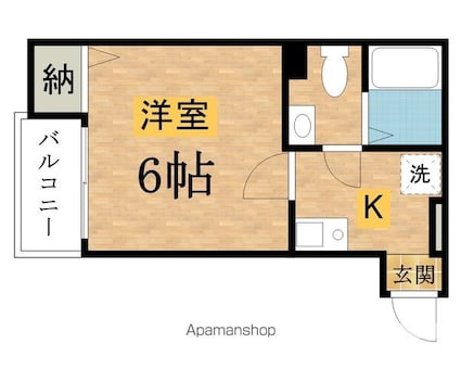 ＣＡＳＡＲ八王子[1K/19.51m2]の間取図