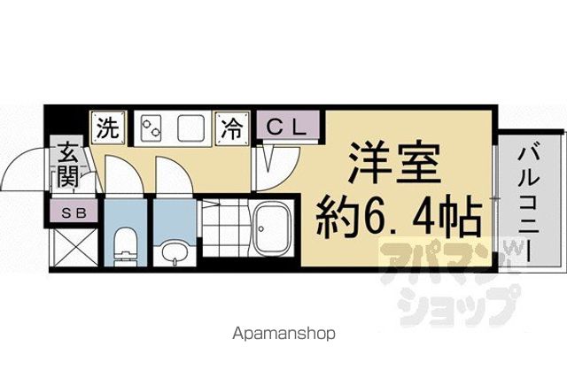 東海道本線 京都駅 徒歩8分 7階建 新築の間取り写真