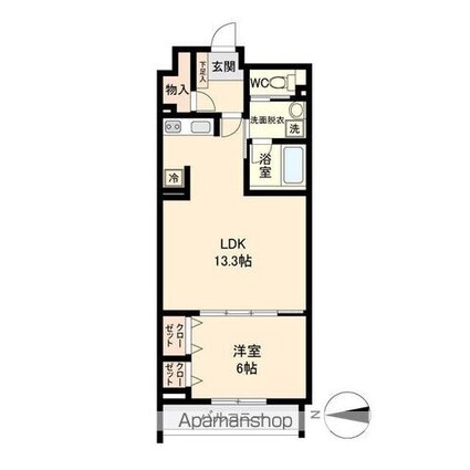 ＳーＦＯＲＴ泉中央[1LDK/45.93m2]の間取図