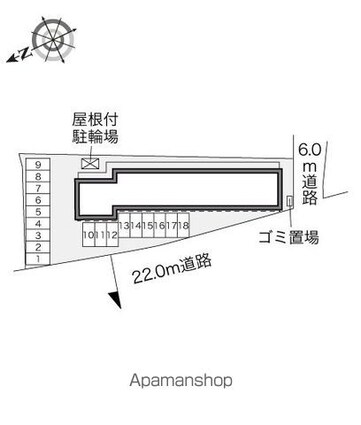 レオパレスエスターテベント[1K/23.27m2]の配置図