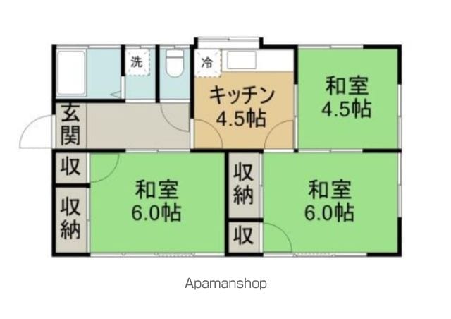 ＪＲ宇都宮線 古河駅 徒歩154分 1階建 築41年の間取り写真