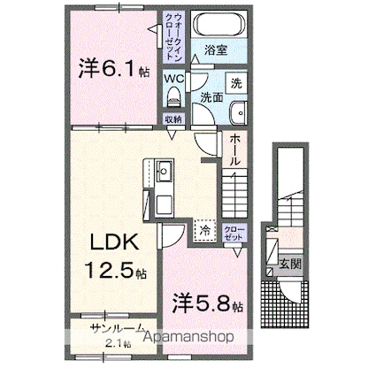 エルピス[2LDK/59.93m2]の間取図