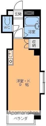ファーストインたちばな[1R/21.87m2]の間取図