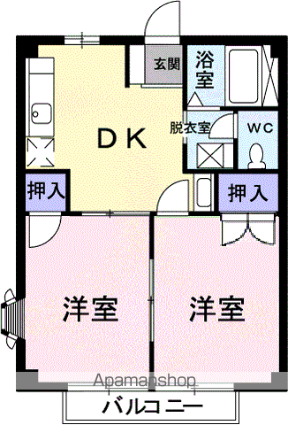 【カーサすみれ弐番館の間取り】