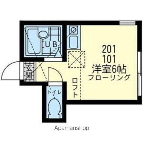 【ユナイト鶴見フォルクンガの間取り】