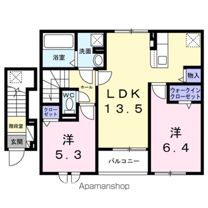 サンライズ・ＭＩＴＯ　Ｂ[2LDK/59.16m2]の間取図