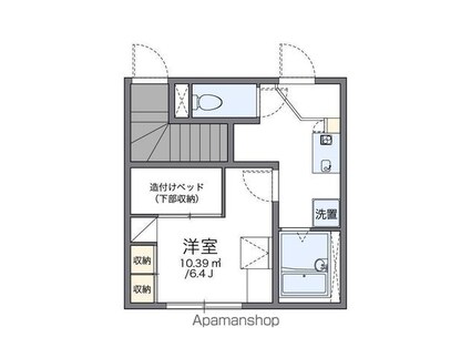 レオパレス川名駒方[1K/20.9m2]の間取図