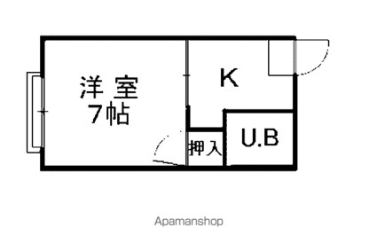 サニーハイツ高田[1K/20m2]の間取図