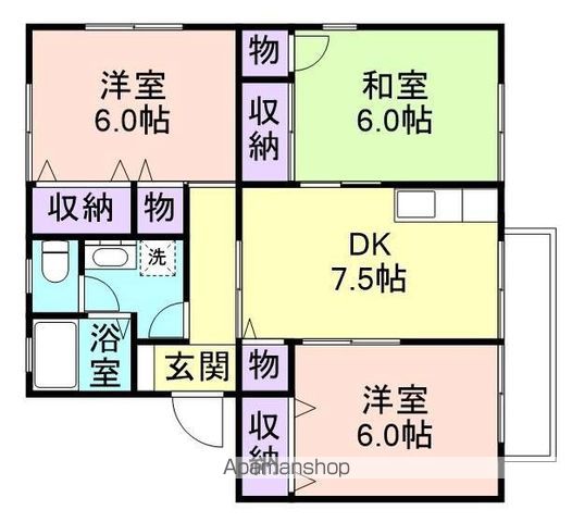 【和歌山市西庄のハイツの間取り】