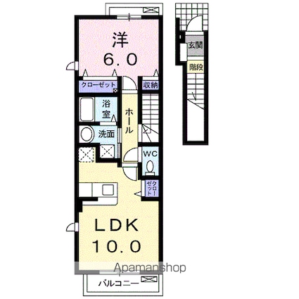 セレーノ　パラッツオ[1LDK/42.8m2]の間取図