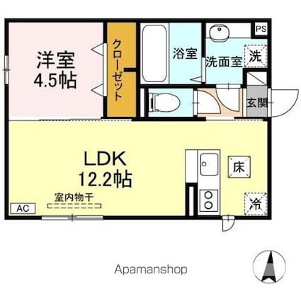 ＲＥＳＵＡ篠田[1LDK/40.27m2]の間取図