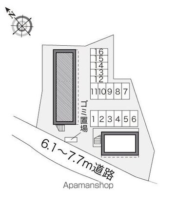 レオパレスジゴジ１[1K/23.18m2]の駐車場2
