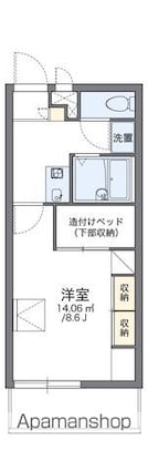 レオパレスしんどうⅢ[1K/23.18m2]の間取図