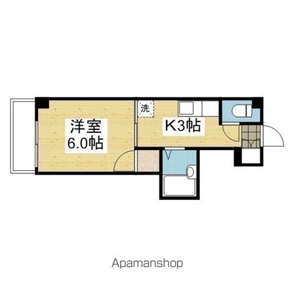 メゾン村上[1K/21m2]の間取図